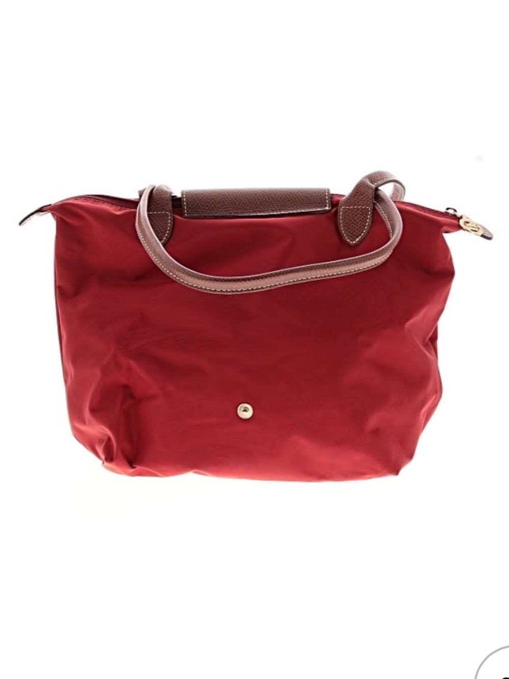 Longchamp Red Tote with Brown Leather Trim - Picture 3 of 7